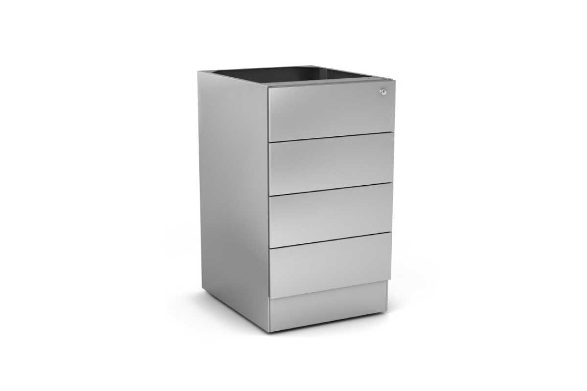 Encase-2 metal pedestal with 4 drawers
