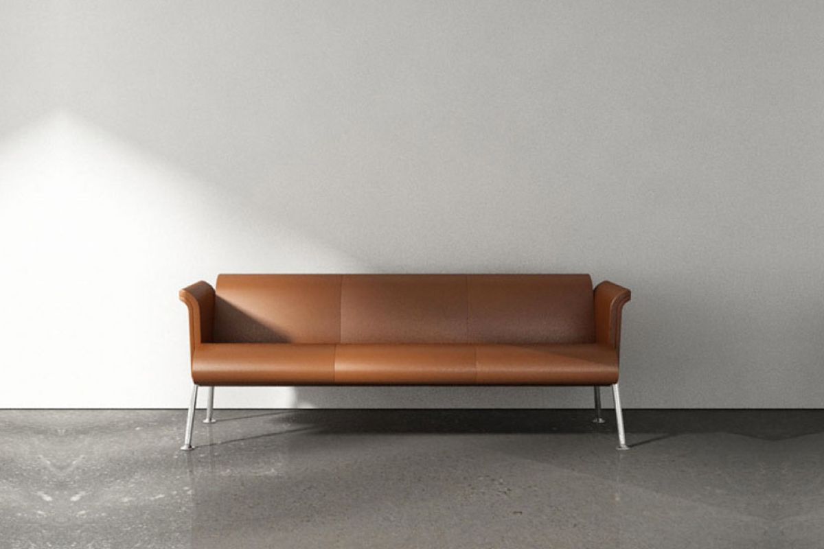 Lemoinex three seater sofa in leather