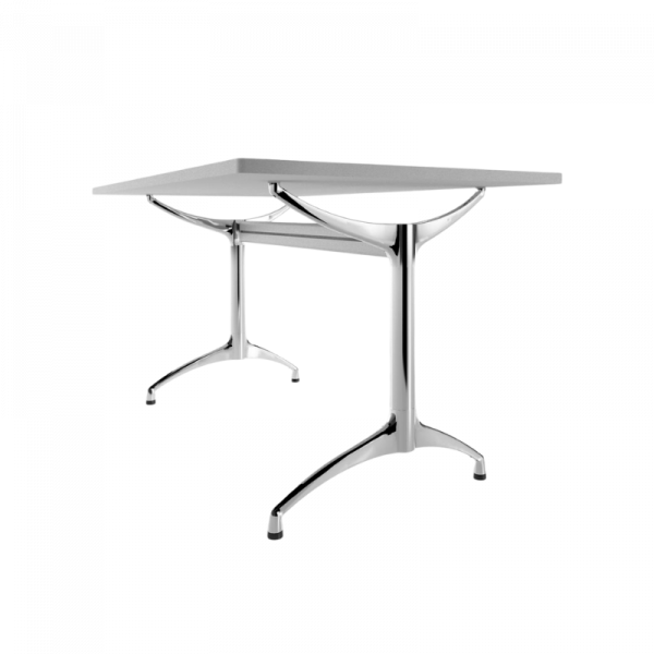 Fadz table with chrome finish structure