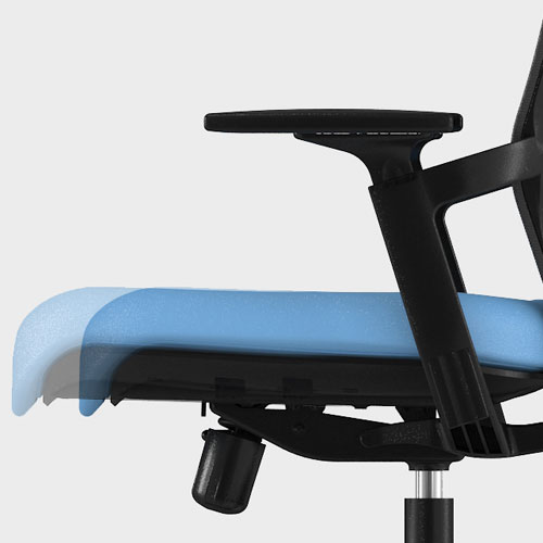 Kaya office chair seat sliding adjustment