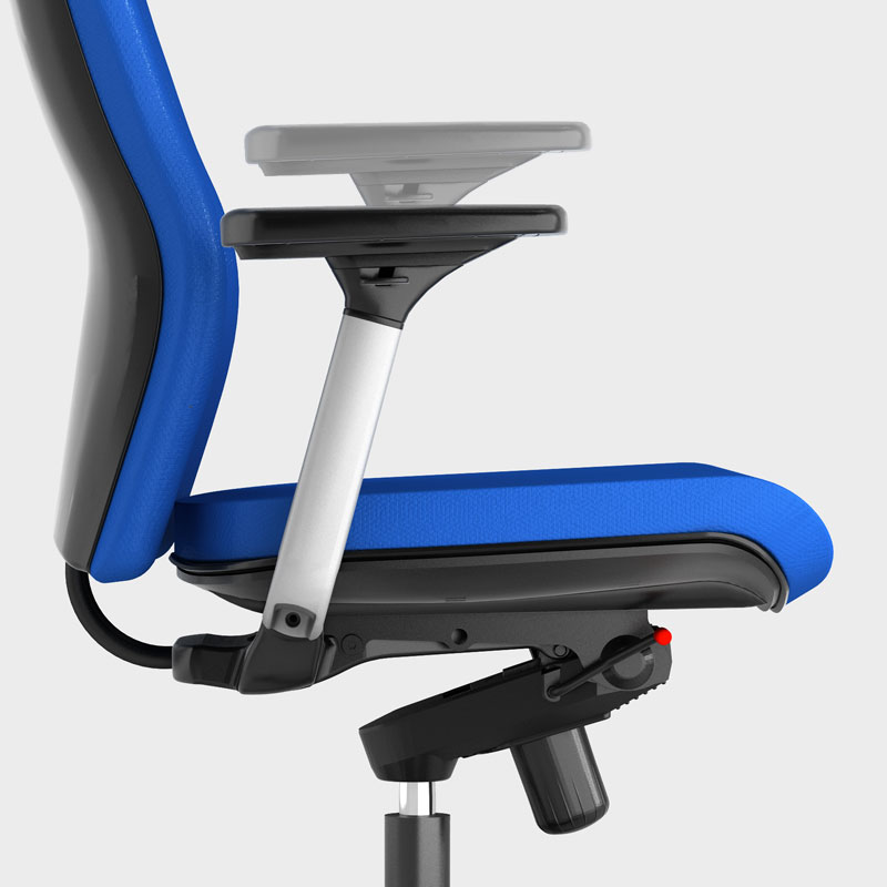 Team office chair armrest height adjustment