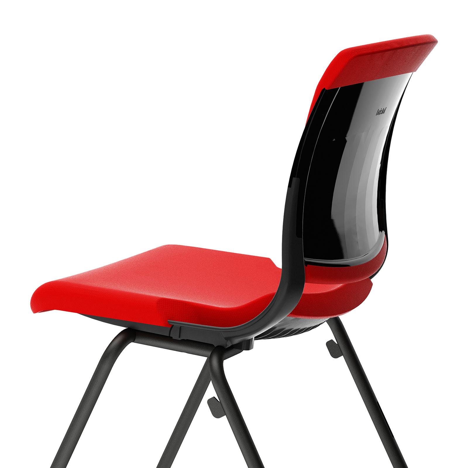 Red Myko chair with high gloss finish back