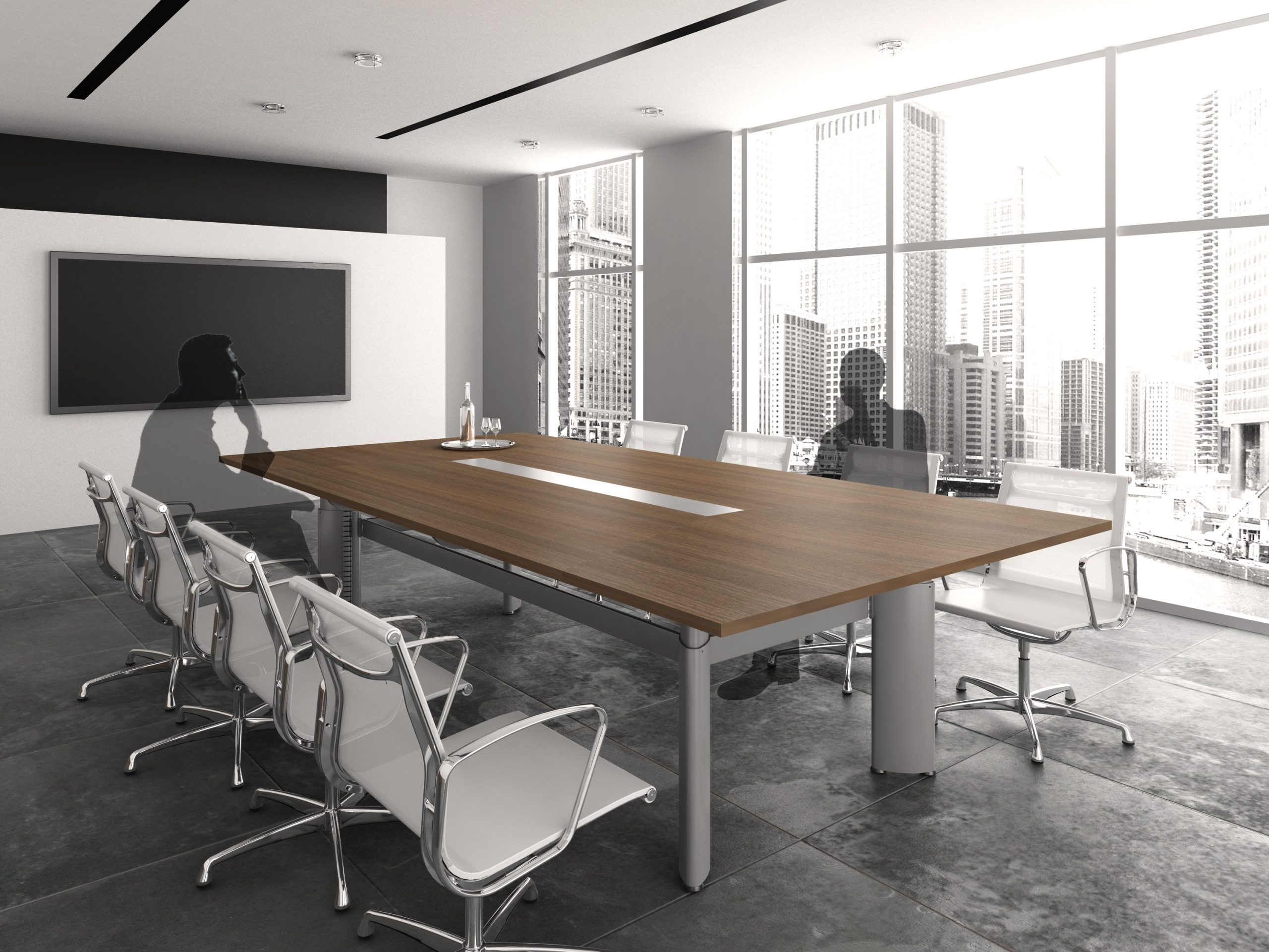 vertigo-1 meeting table with height adjustable feature