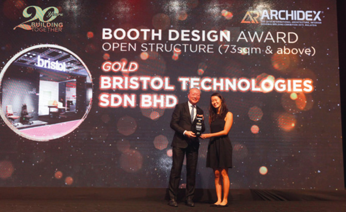 Booth design award for Bristol at Archidex 2019