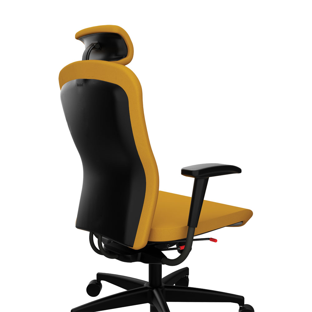Team chair in yellow fabrics and 2013 mechanism
