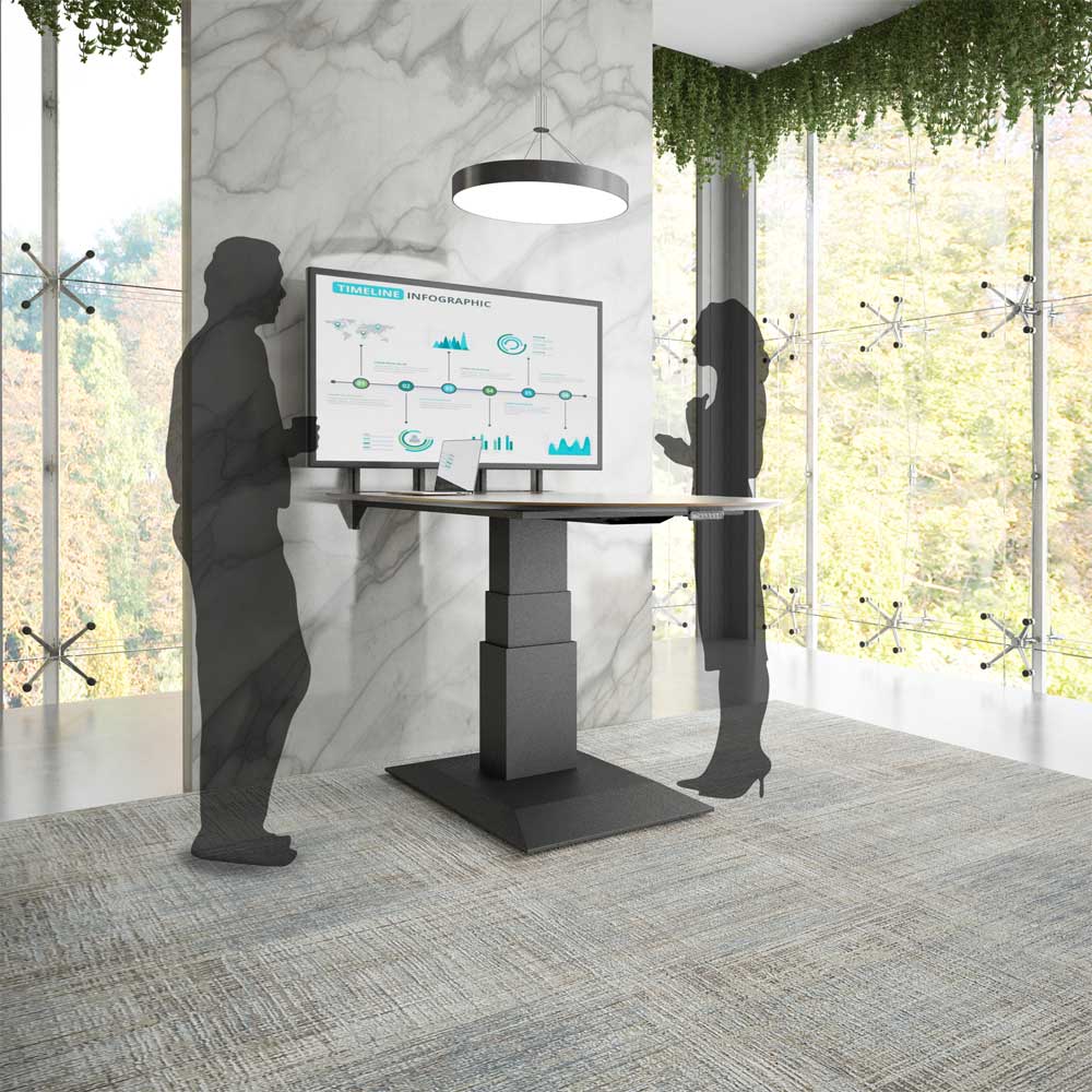 lift v2 table with human silhouette standing