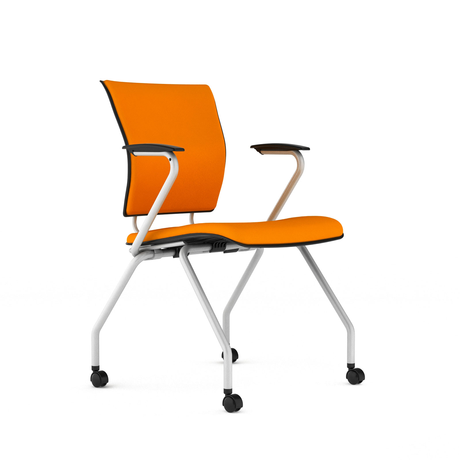 kleiber chair in bright orange fabric