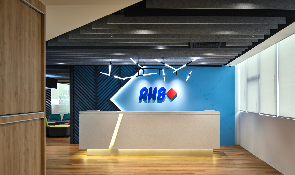 rhb bank office reception area