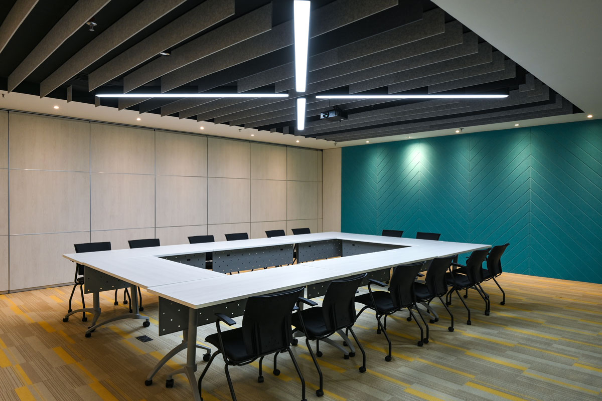 Rhb bank meeting room with Swift V2 folding tables and Kleiber training chairs