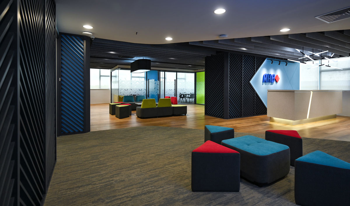 office reception area with Modu sofa