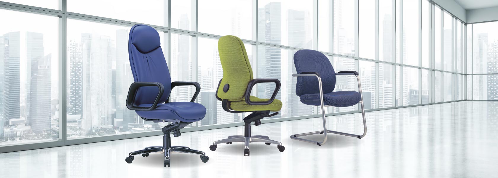 Anatom chairs in an office floor