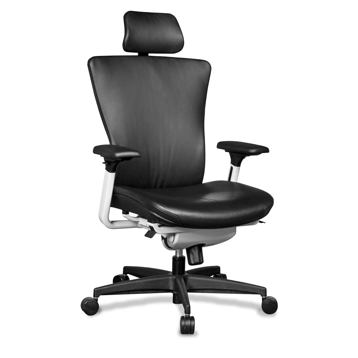 soul office chair in leather and plastic base