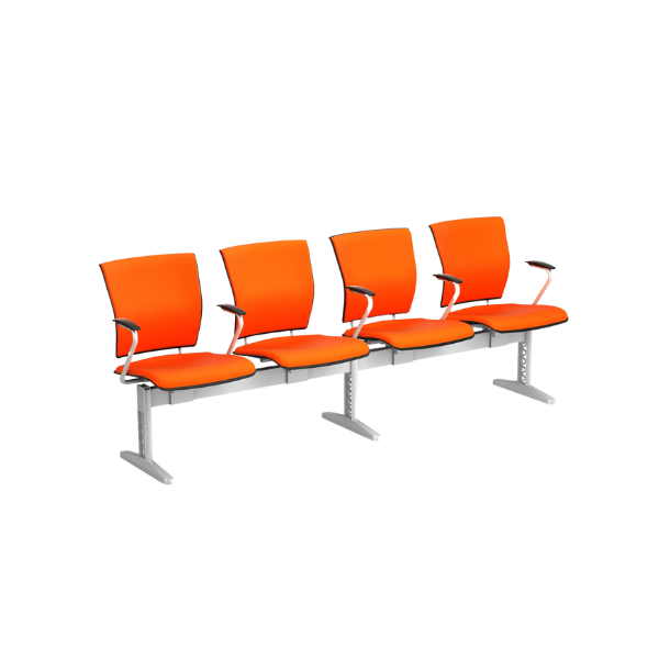 kleiber bench in orange seat