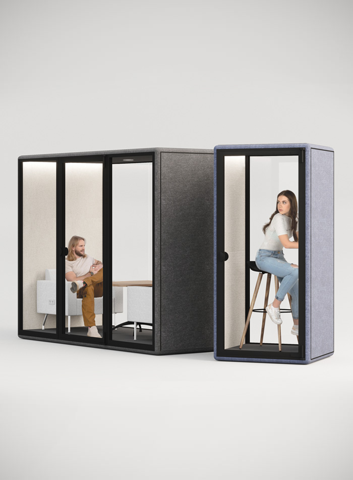 acoustic pods and phone booth